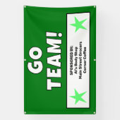 Aangepaste groene teambanner spandoek (Verticaal)