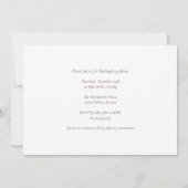 Aangepaste Groene Thanksgiving Dinner Party Pompoe Kaart (Achterkant)