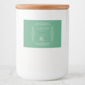 aangepaste groene theelabel voedselcontainer etiket (Voorkant)