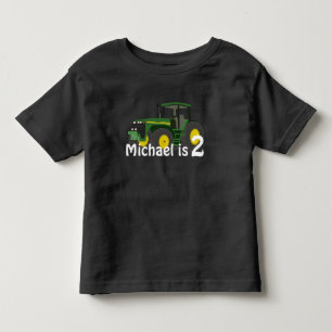 Aangepaste groene trekker met leeftijd kinder shirts