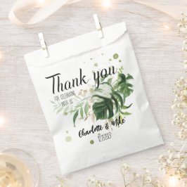 Aangepaste Groene Tropische Huwelijk Dank u Gift Bedankzakje