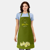 Aangepaste groene veganistische chick schort (Gedragen)