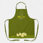 Aangepaste groene veganistische chick schort (Voorkant)