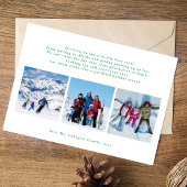 Aangepaste groene vrolijke kerst 6 foto collage ge feestdagenkaart