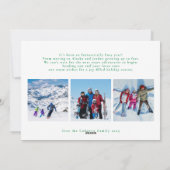Aangepaste groene vrolijke kerst 6 foto collage ge feestdagenkaart (Achterkant)