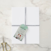 Aangepaste groene waterverf golvende bruiloft cadeaulabel (Met Touw)