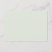 Aangepaste groene waterverf golvende bruiloft informatiekaartje (Achterkant)