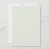 Aangepaste groene waterverf golvende bruiloft kaart (Achterkant)