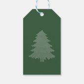 Aangepaste groene whimische Doodle Kerstmis Cadeaulabel (Achterkant)