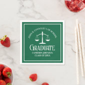 Aangepaste groene witte rechtenfaculteit afstudeer servet (Insitu)