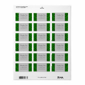 Aangepaste groene Zebra Etiket (Full Sheet)