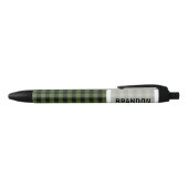 Aangepaste groene zwarte Buffalo Lumberjack Check Inkt Pen (Bovenkant)