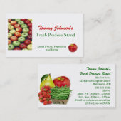 Aangepaste groente- en fruitstandaard voor verse p visitekaartje (Voorkant / Achterkant)