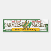 Aangepaste groenten- en fruitmarkt voor landbouwer bumpersticker (Voorkant)
