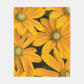 Aangepaste groep van zonnebloem afbeelding in geel fleece deken (Voorkant)