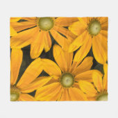 Aangepaste groep van zonnebloem afbeelding in geel fleece deken (Voorkant (Horizontaal))