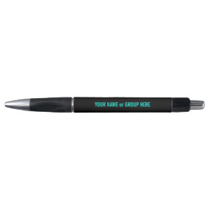 Aangepaste groepsnaam en promotietekst zwart pen