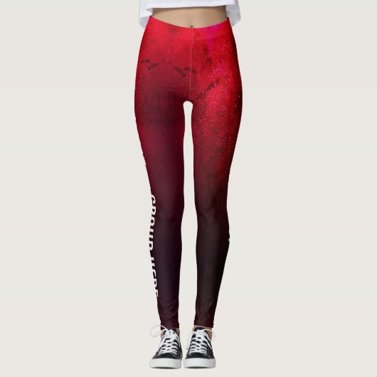 Aangepaste groepsnaam en tekst Leggings vrouwen (Voorkant)