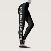 Aangepaste groepsnaam en tekst Leggings vrouwen