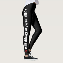 Aangepaste groepsnaam en tekst Leggings vrouwen