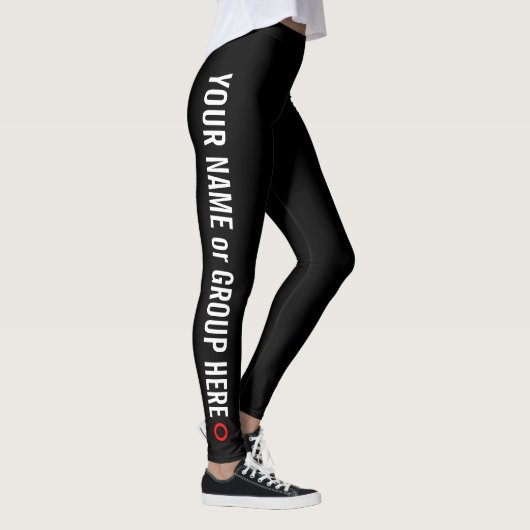 Aangepaste groepsnaam en tekst Leggings vrouwen (Rechts)