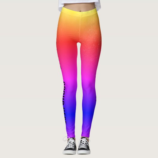 Aangepaste groepsnaam en tekst Leggings vrouwen (Voorkant)