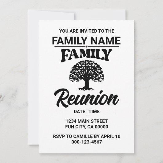 Aangepaste groepsreüninodiging voor aangepaste gez kaart (Voorkant)