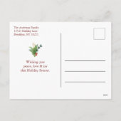 Aangepaste groet 3 Foto Merry Kerstfeestdag Feestdagenkaart (Achterkant)