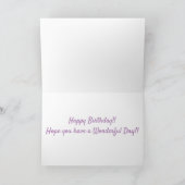Aangepaste groet Happy Birthday Butterfly Kaart (Binnen)