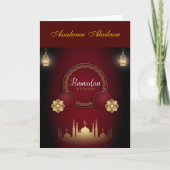 Aangepaste groet Ramadan Kareem & Eid Mubarak Kaart (Voorkant)