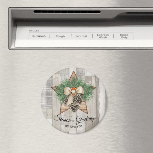 Aangepaste groeten/Namen kerstmagneet Magneet (Insitu (Vaatwasser))