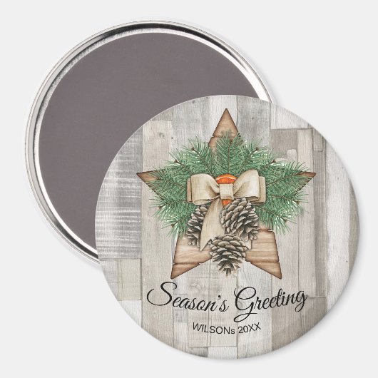 Aangepaste groeten/Namen kerstmagneet Magneet (Voorkant / Achterkant)