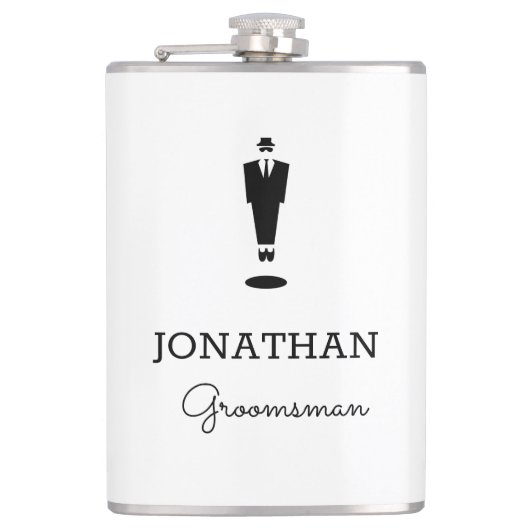 Aangepaste Groomsman Gift Wedding Party Heupfles (Voorkant)