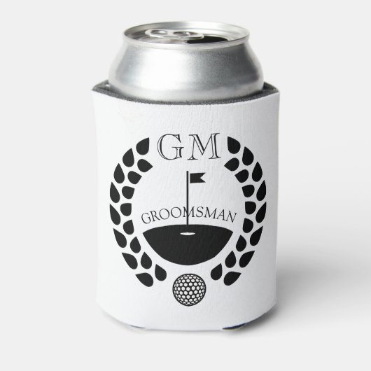 Aangepaste Groomsman Monogram Naam Blikjeskoeler (Blikje Achterkant)
