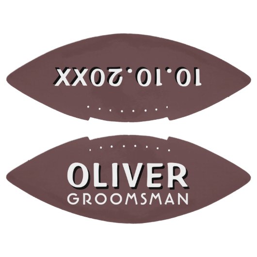 Aangepaste Groomsman naam bruiloft Datum keepomwil American Football (Panelen)