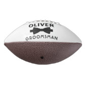 Aangepaste Groomsman Naam Zwarte Bow Weddenschap American Football (Gedraaid 270)