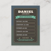 Aangepaste Groomsman Trading Kaarten, Fun Best Man Contactkaartje (Achterkant)