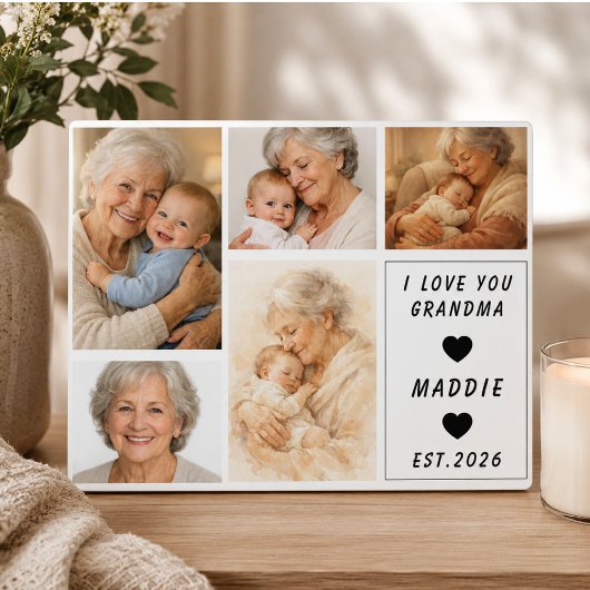 Aangepaste Grootmoeder Fotocollage | Opa en Oma Da Fotoplaat