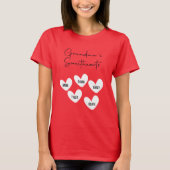 Aangepaste grootmoeder met grootkinderen naam t-shirt (Voorkant)