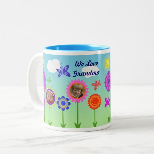 Aangepaste grootmoeder / Mok moeder Moederdag (Voorkant links)