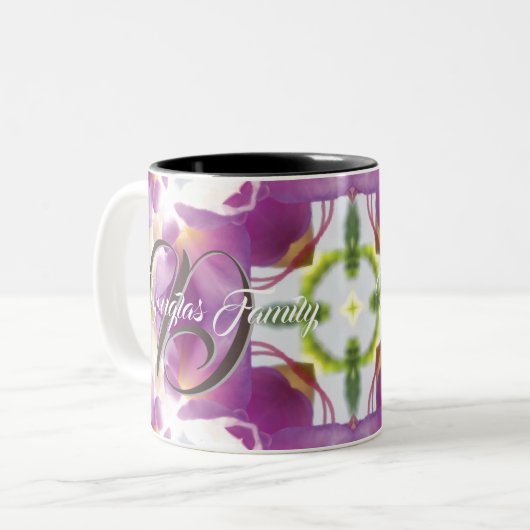 Aangepaste grootouderideeën van kleinkinderen tweekleurige koffiemok (Voorkant links)