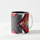 Aangepaste grootouders - Coffee Coffee Cup Tweekleurige Koffiemok (Voorkant rechts)