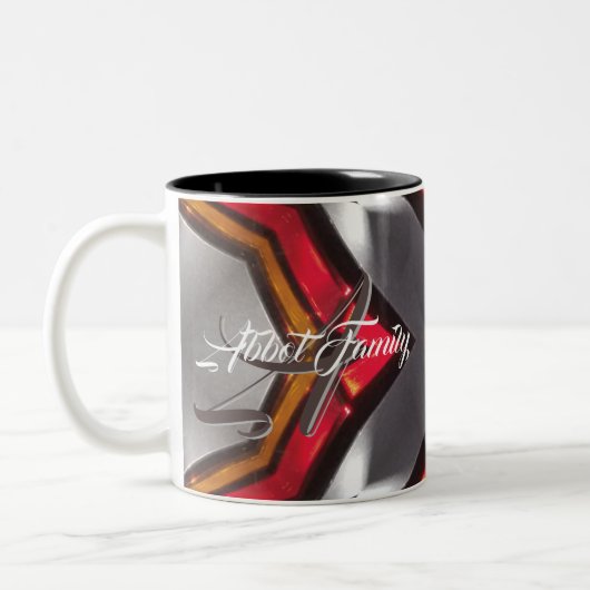 Aangepaste grootouders - Coffee Coffee Cup Tweekleurige Koffiemok (Links)