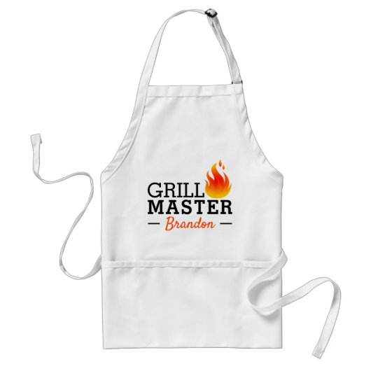 Aangepaste Grootste Awesome BBQ Chef Standaard Schort (Voorkant)
