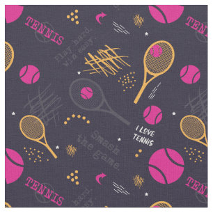 Aangepaste grootte Neon Tennis-patroon Stof