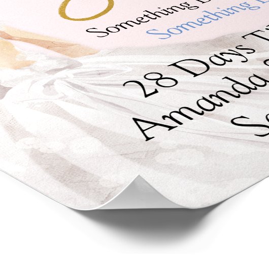 AANGEPASTE GROOTTE - Teken Vrijgezellenfeest Poster (Hoek)