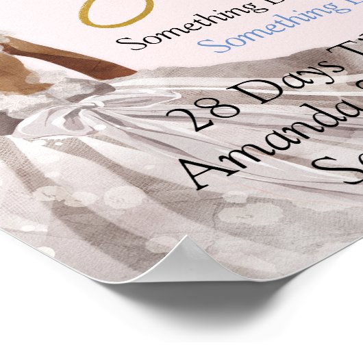 AANGEPASTE GROOTTE - Teken Vrijgezellenfeest Poster (Hoek)