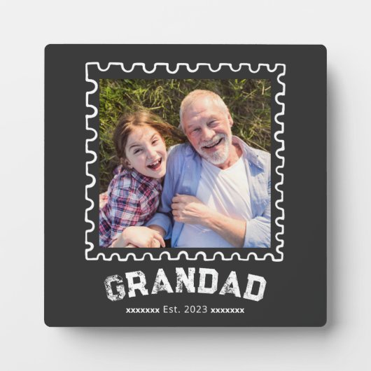 Aangepaste Grootvader Gevestigde Moderne Typografi Fotoplaat (Voorkant)
