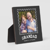 Aangepaste Grootvader Gevestigde Moderne Typografi Fotoplaat (Voorkant)