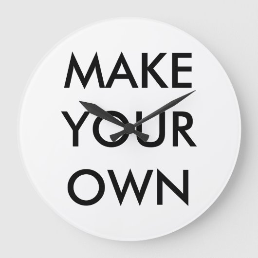 Aangepaste, grote 10,75-inch ronde wandklok (Voorkant)